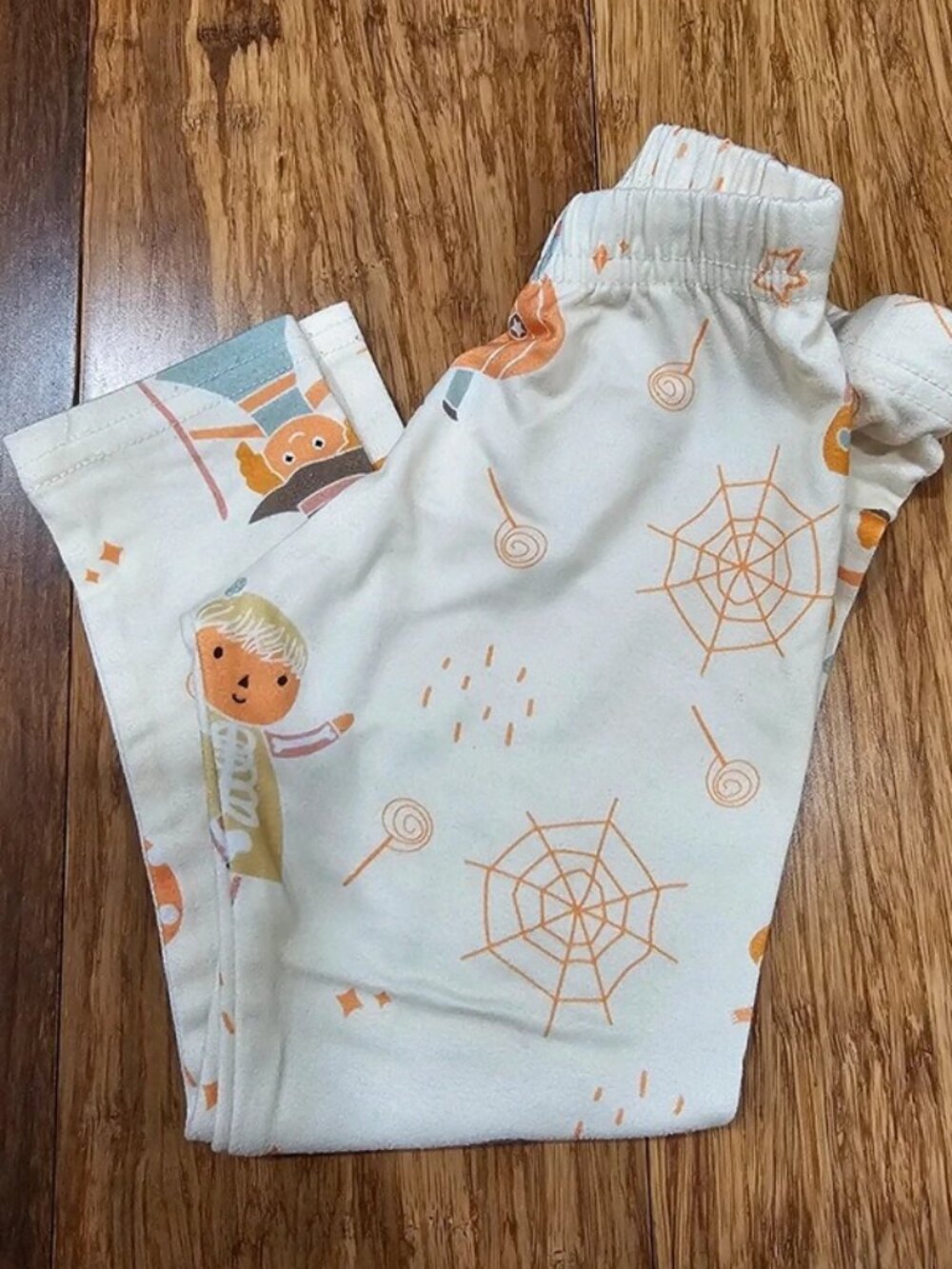 DotDotSmile Toddler Girls 2T Cream Halloween Trick or Treat Kids Print Leggings